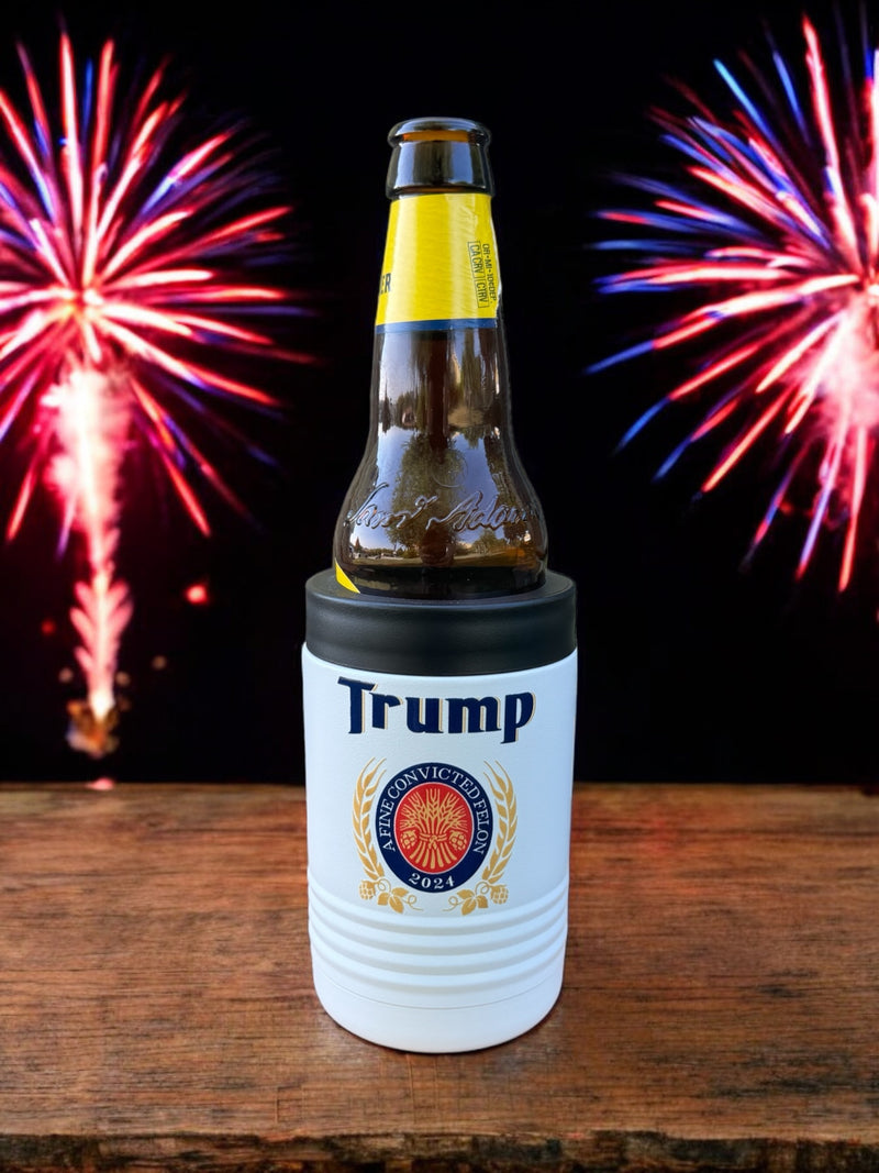 Trump, Convicted Felon Miller Lite style logo insuldated beverage holders