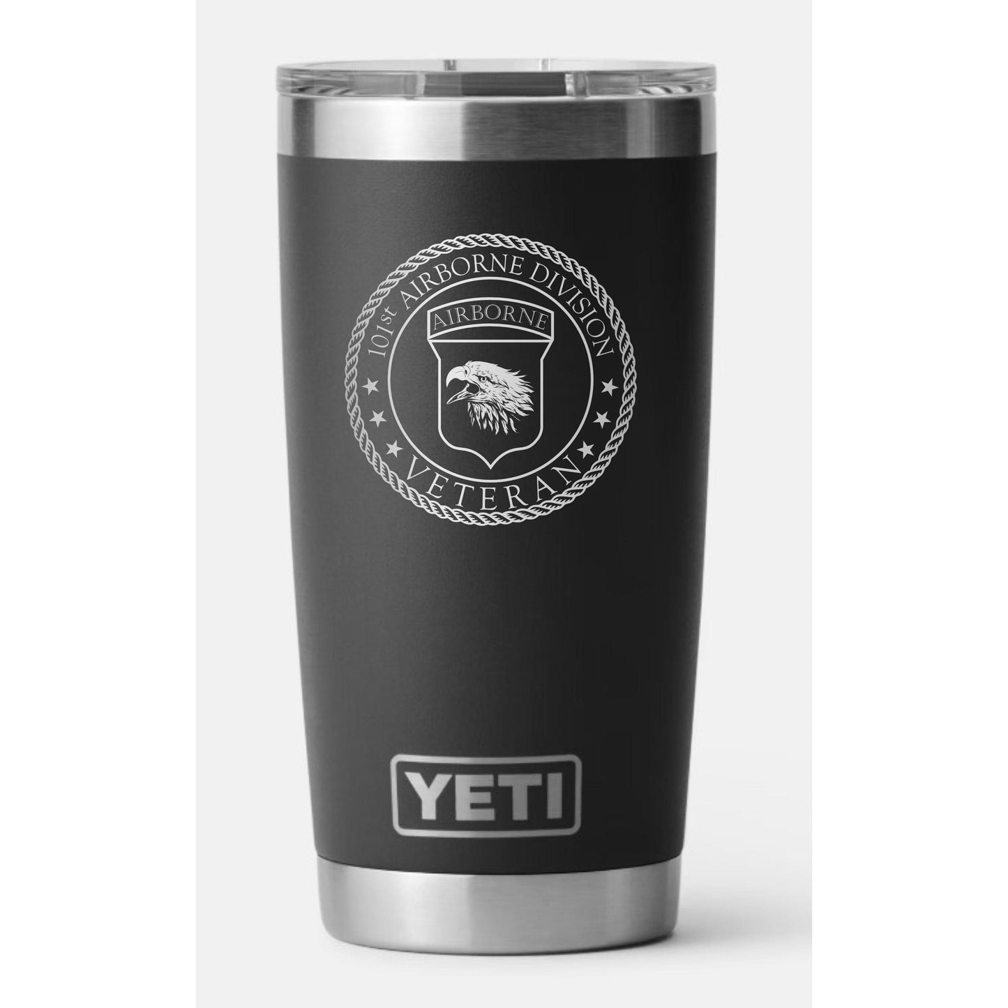 20oz Black Yeti, 101st Airborne Veteran Logo