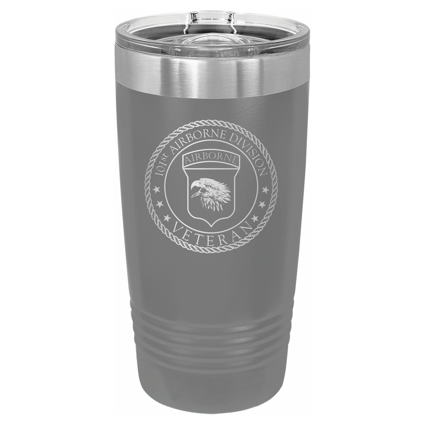 20oz Gray Polar Camel 101st Airborne Veteran Logo