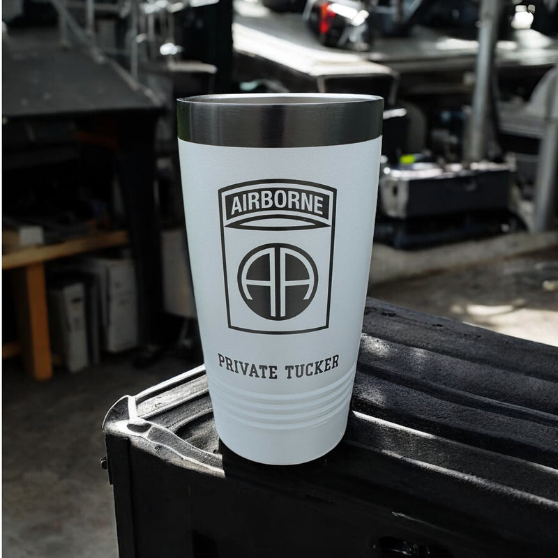 20oz Ion plated insulated tumbler 82nd Airborne