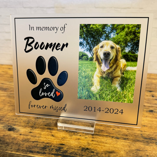 So loved, forever missed pet memorial plaque