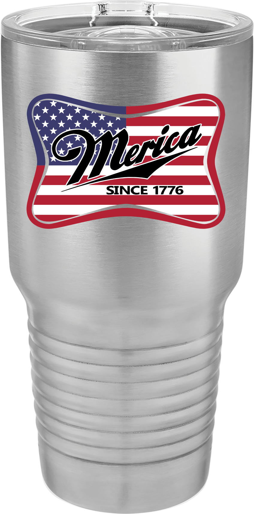 Merica, Red White and Blue 30oz tumbler with slider lid