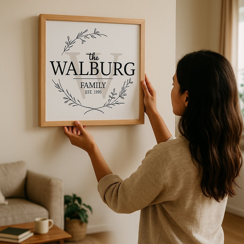 Personalized Monogram Family Name Sign