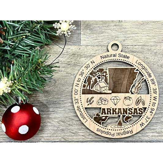 Arkansas Wood Chirstmas Ornaments