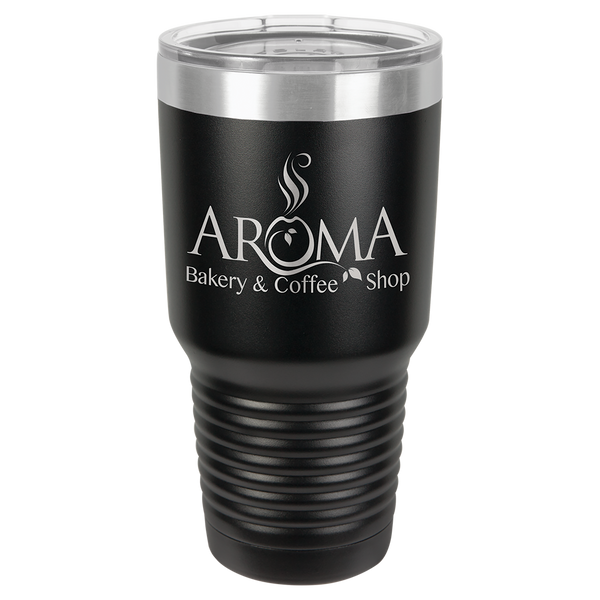 How can a laser engraved tumbler help promote my business?