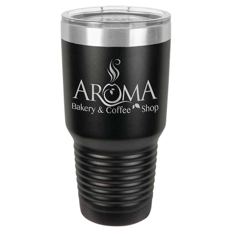 How can a laser engraved tumbler help promote my business?