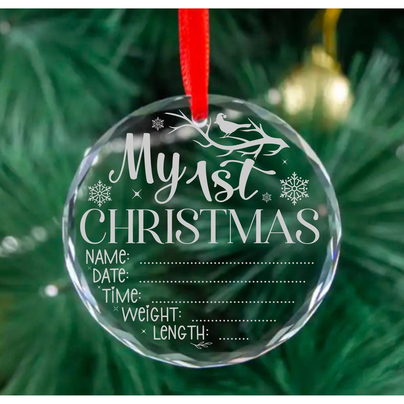 My First Christmas with custom birth information.