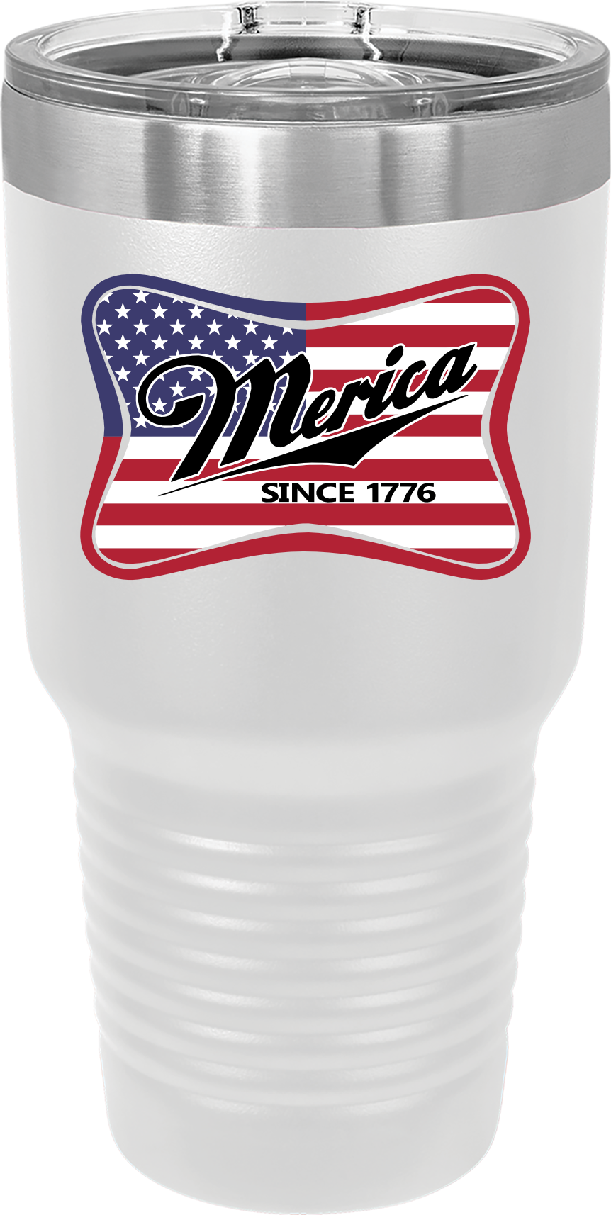 Merica, Red White and Blue 30oz tumbler with slider lid