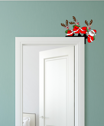 Saving Santa Door corner decoration