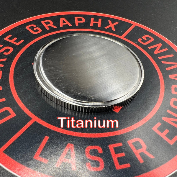 40MM TITANIUM CHALLENGE COIN BLANK WITH ALIGNMENT GROOVE, FOR LASER ENGRAVING