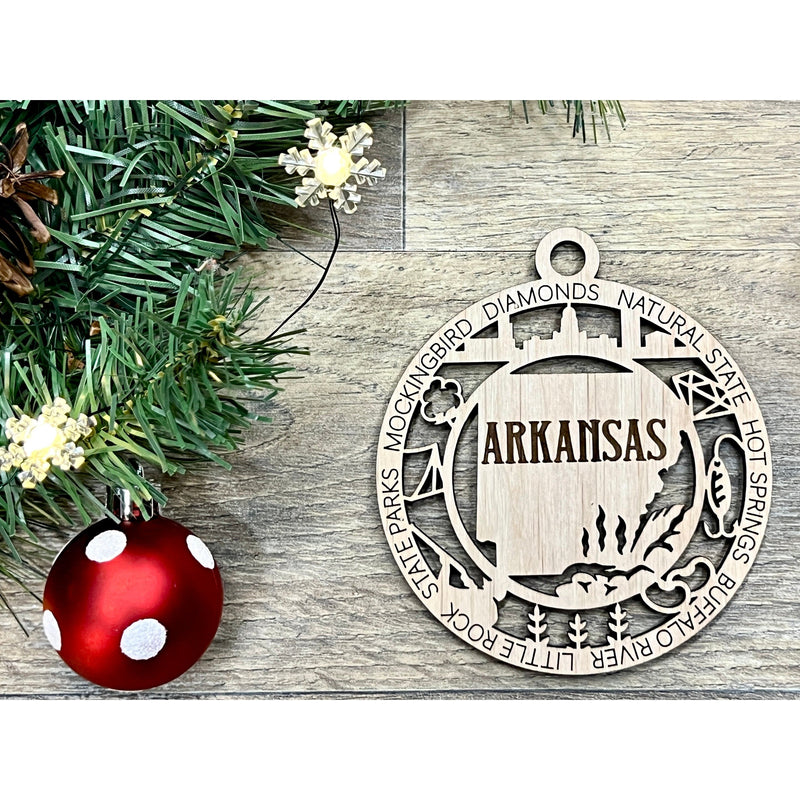 Arkansas Wood Chirstmas Ornaments