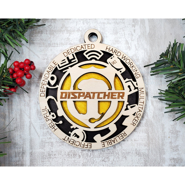 Dispaccher Chirstmas wooden Christmas ornament