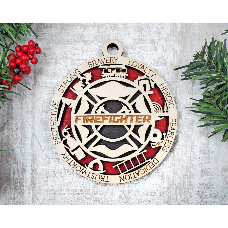 FIRE FIGHTER CHRISTMAS ORNAMENT FIRST RESPONDER