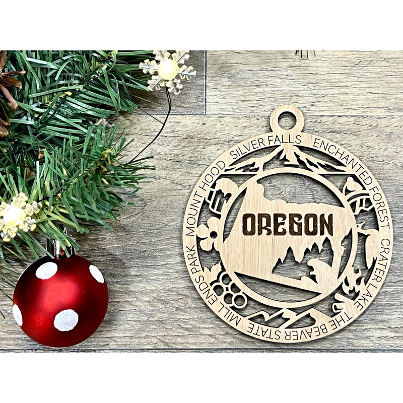 Oregon Wood Christmas Ornaments